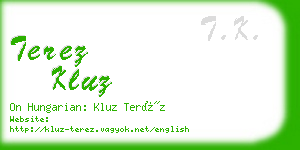 terez kluz business card